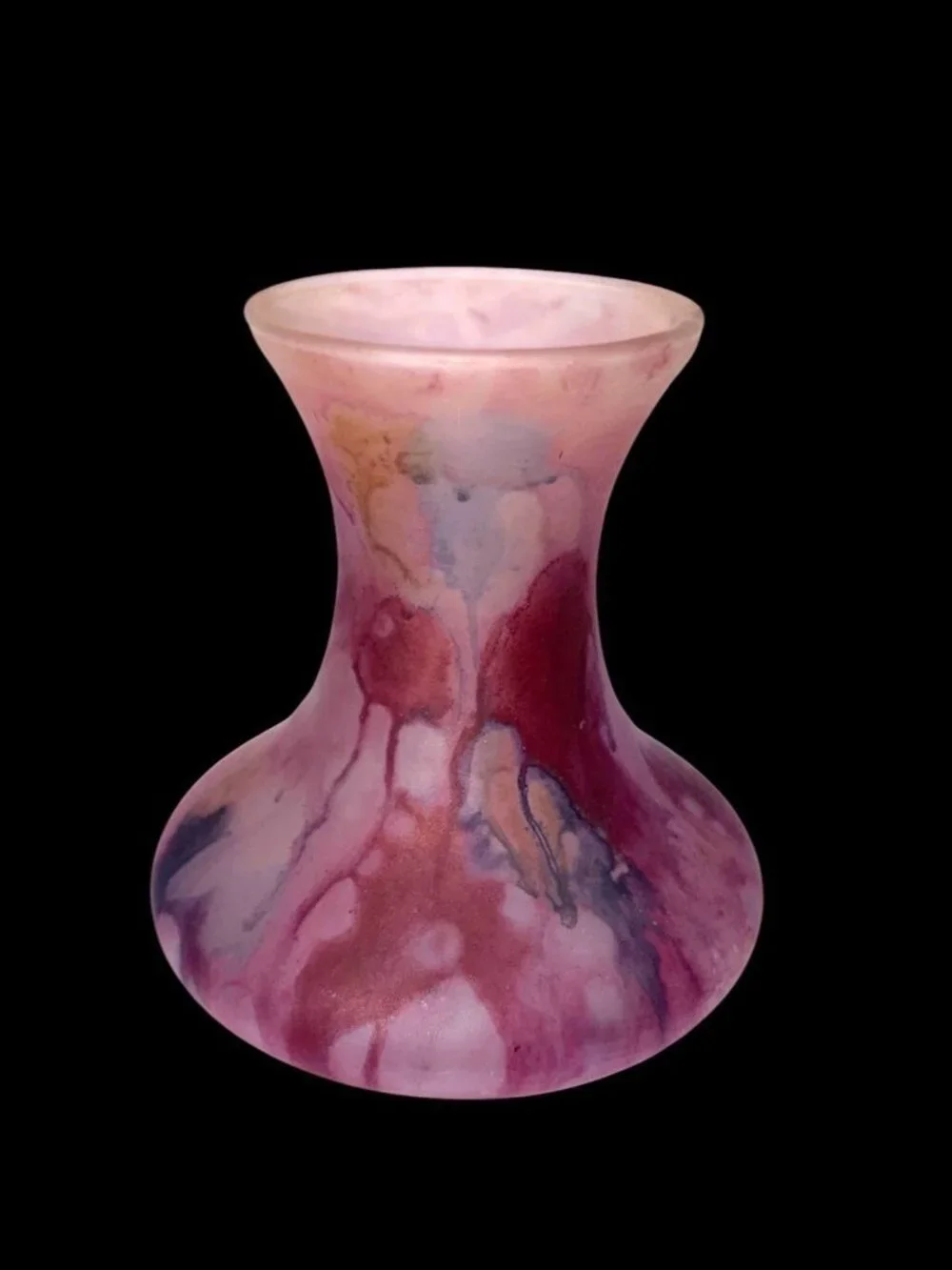 Set of 3 Vintage Art Glass Bud Vases – B.Z.T. Ltd Israel Hand Painted Frosted